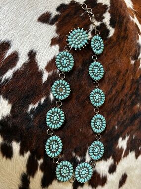 🌷Turquoise Floral Link Belt - Women's Accessory